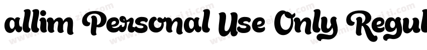 allim Personal Use Only Regular字体转换